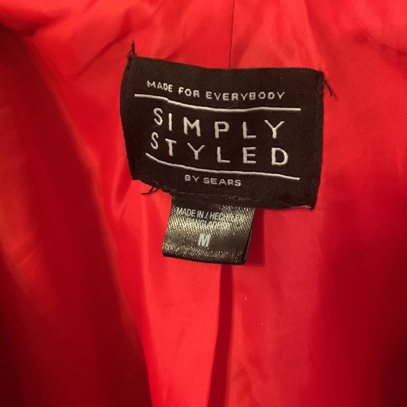 NWOT Sears red simply styled button up jacket size Medium - Picture 2 of 8